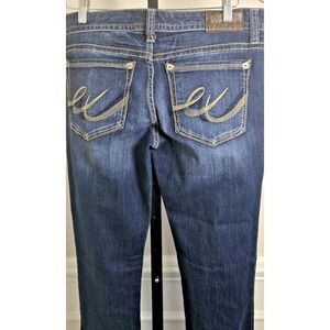 Women's‎ Express Low Rise Skinny Blue Jeans Size 10 (33x33) Regular, Dark wash